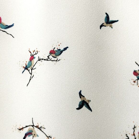 Torrid Top Women's 3 3X White Cottagecore Boho Beachy Birds Criss Cross Flutter - Picture 7 of 14